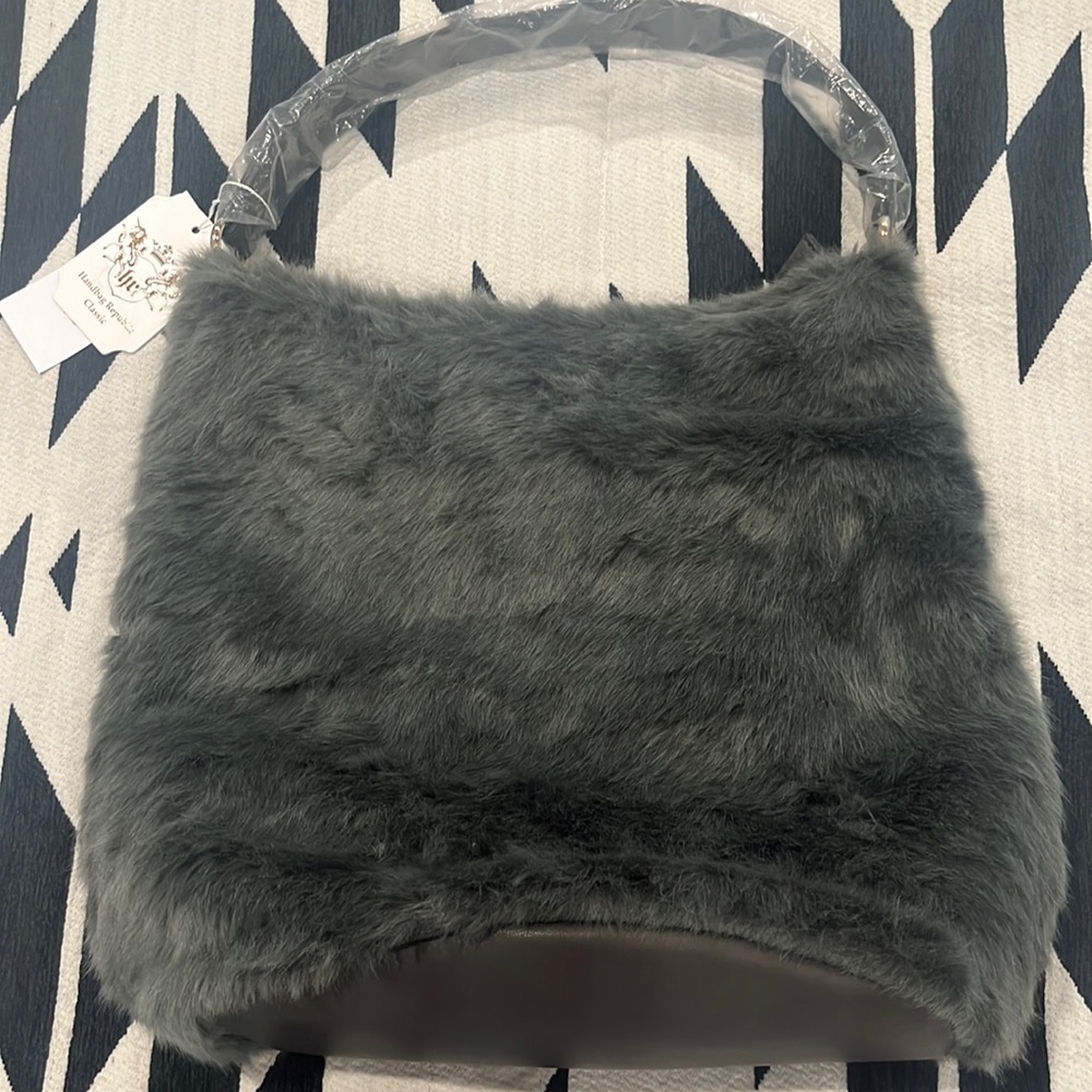 BNWT, faux charcoal gray, women’s purse